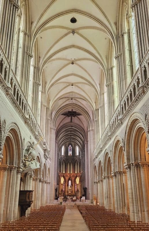The nave of the Bayeux Cathedral. Click for full size. The nave of the Bayeux Cathedral image. Click for full size.