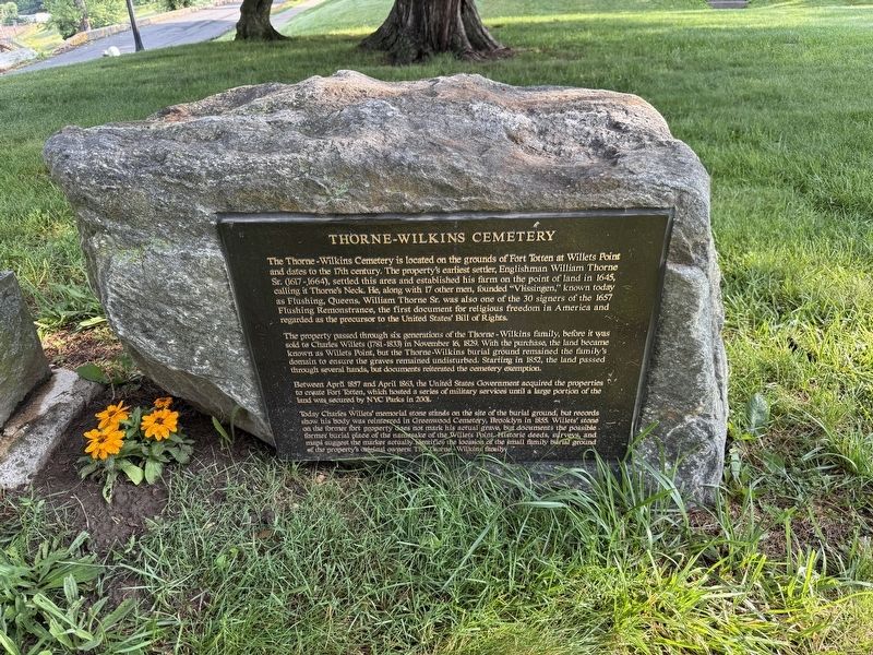 Thorne-Wilkins Cemetery Marker image. Click for full size.