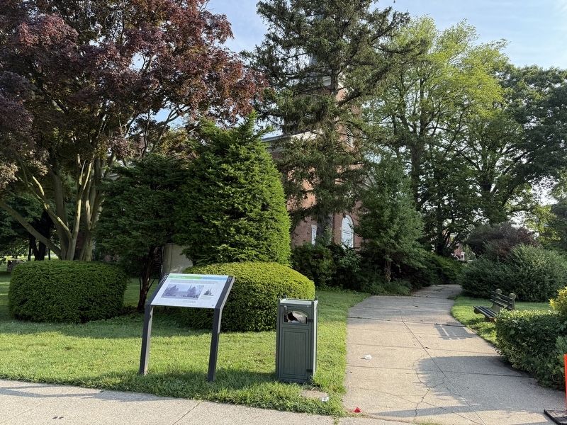 638 Totten Ave. Marker. Building 638 stands behind the trees.. Click for full size. 638 Totten Ave. Marker. Building 638 stands behind the trees. image. Click for full size.