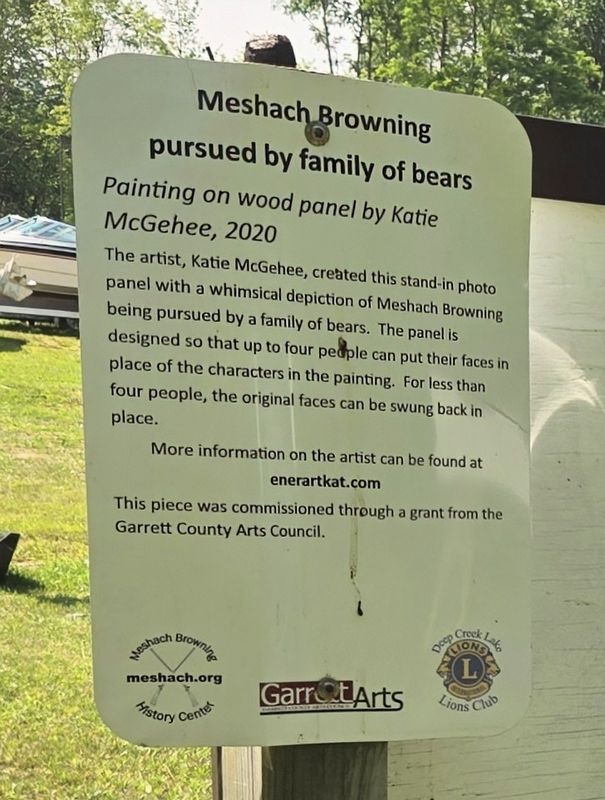 Meshach Browning pursued by family of bears Marker image. Click for full size.