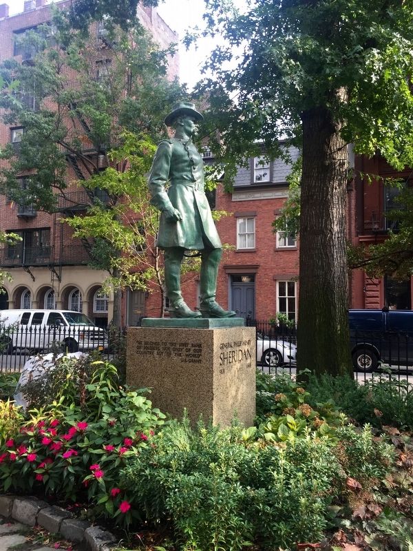 General Philip Henry Sheridan Statue and Monument - North-facing side. Click for full size. General Philip Henry Sheridan Statue and Monument - North-facing side image. Click for full size.
