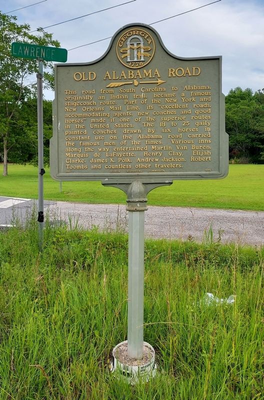 Old Alabama Road Marker. Click for full size. Old Alabama Road Marker image. Click for full size.