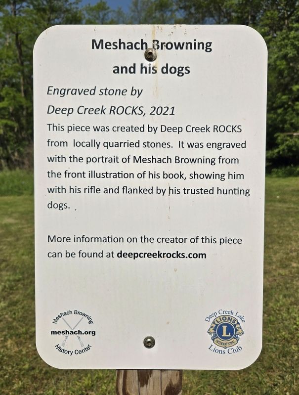 Meshach Browning and his dogs Marker image. Click for full size.