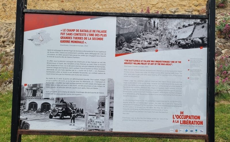 Le champ de bataille de Falaise / The Battlefield at Falaise Marker image. Click for full size.