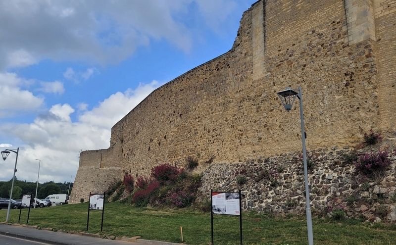 The view of the marker along the street with the other markers image. Click for full size.