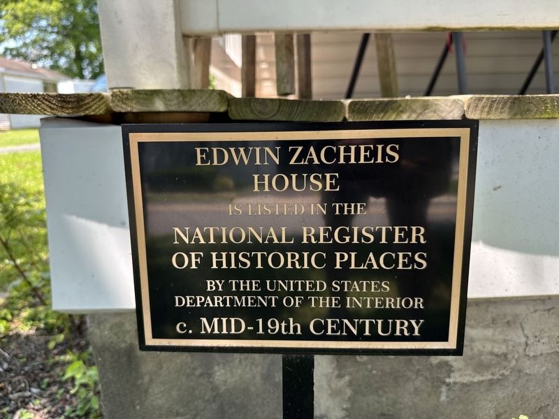 Edwin Zacheis House Marker. Click for full size. Edwin Zacheis House Marker image. Click for full size.