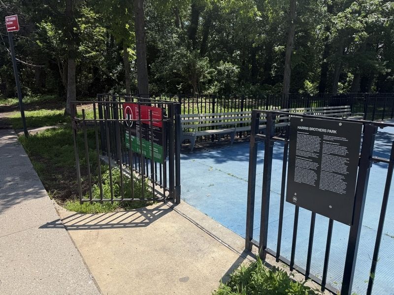 Harris Brothers Park Marker. Click for full size. Harris Brothers Park Marker image. Click for full size.