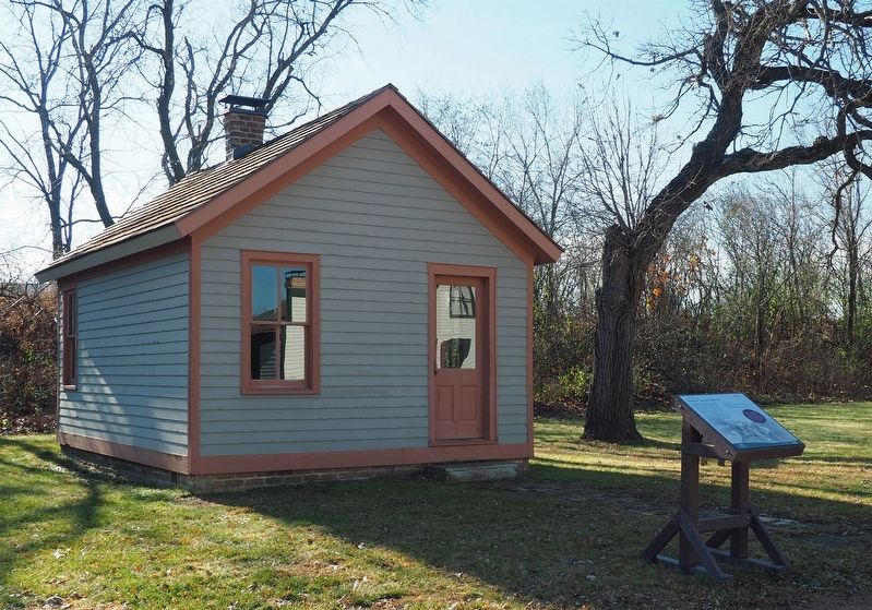 Workin' on the Railroad Marker and the Laborer's House at The Landing image. Click for full size.