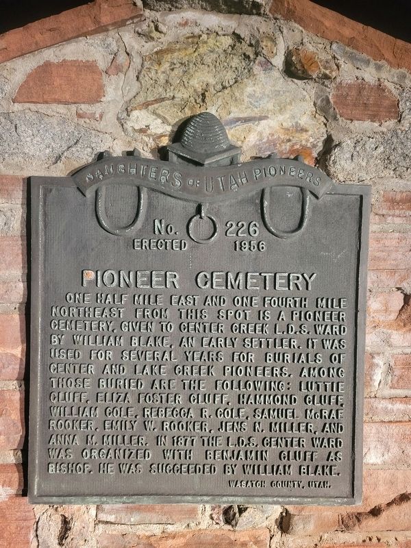 Pioneer Cemetery Marker image. Click for full size.