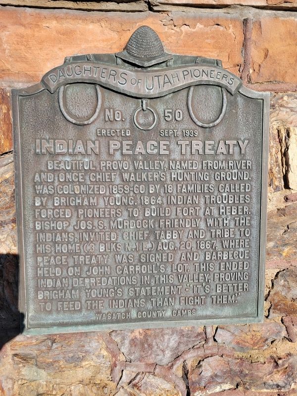 Indian Peace Treaty Marker. Click for full size. Indian Peace Treaty Marker image. Click for full size.