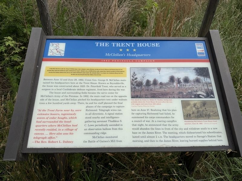 The Trent House Marker. Click for full size. The Trent House Marker image. Click for full size.