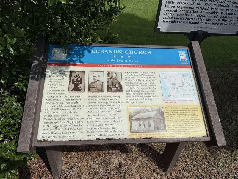 Lebanon Church Marker. Click for full size. Lebanon Church Marker image. Click for full size.