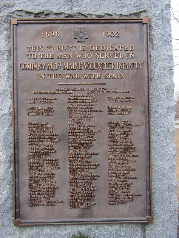 Company M. 1st Maine Volunteer Infantry Memorial Marker image. Click for full size.