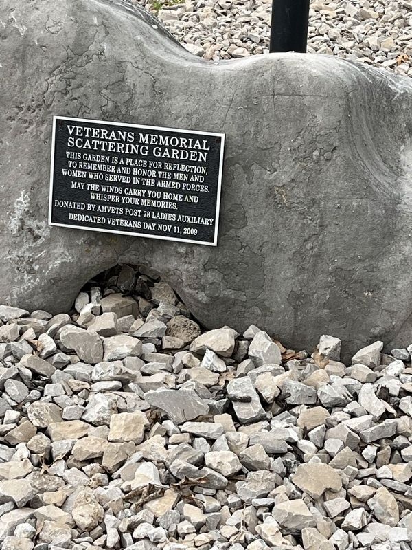 Veterans Memorial Scattering Garden Marker. Click for full size. Veterans Memorial Scattering Garden Marker image. Click for full size.