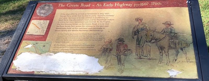 The Greate Road An Early Highway pre-1607-1700s Marker. Click for full size. The Greate Road An Early Highway pre-1607-1700s Marker image. Click for full size.