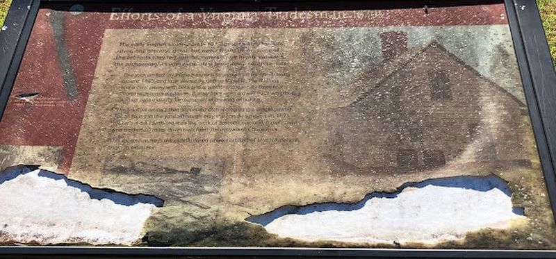 Efforts of a Virginia Tradesman 1670s Marker image. Click for full size.