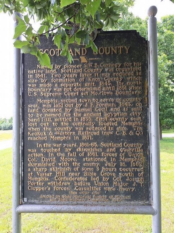Scotland County Marker. Click for full size. Scotland County Marker image. Click for full size.