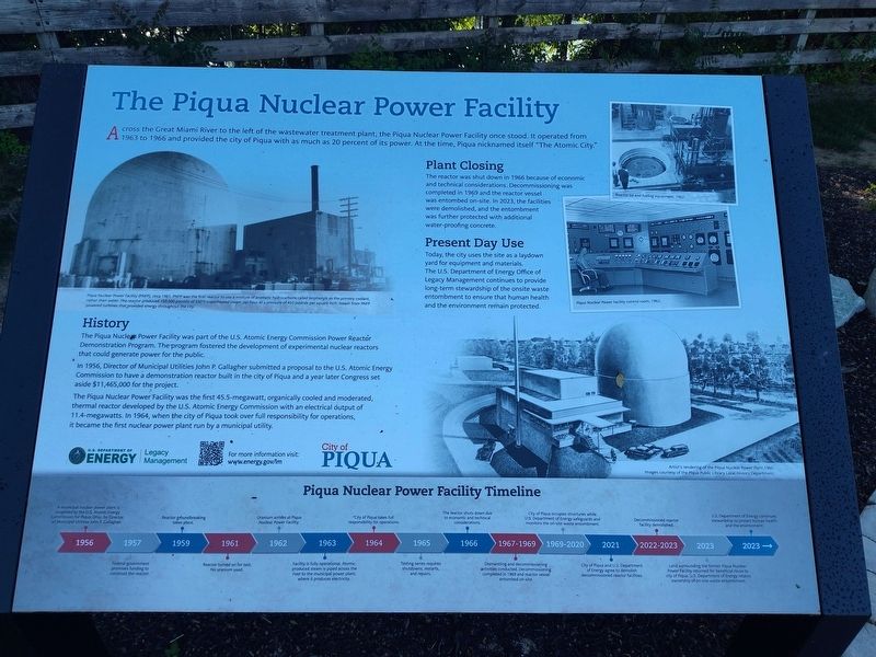 The Piqua Nuclear Power Facility Marker. Click for full size. The Piqua Nuclear Power Facility Marker image. Click for full size.
