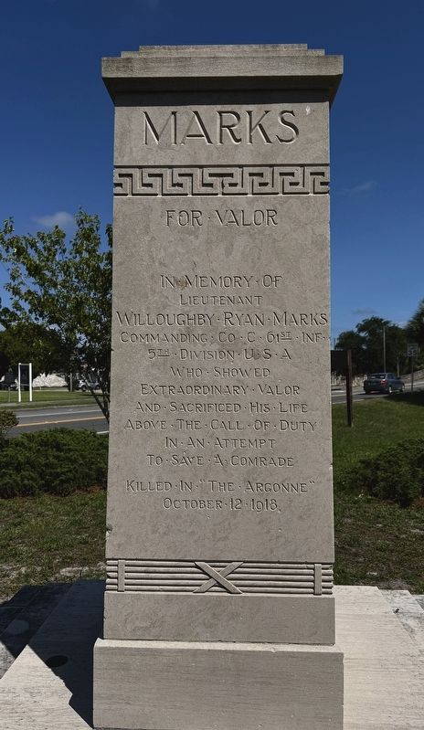 Willoughby Ryan Marks Memorial Marker. Click for full size. Willoughby Ryan Marks Memorial Marker image. Click for full size.