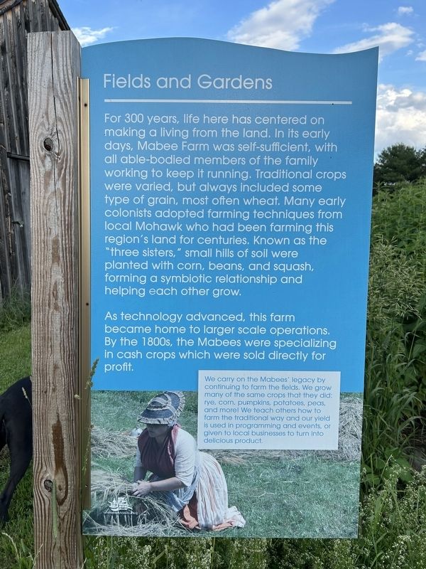 Fields and Gardens Marker. Click for full size. Fields and Gardens Marker image. Click for full size.