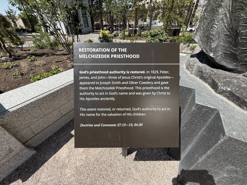 Restoration of the Melchizedek Priesthood Marker image. Click for full size.