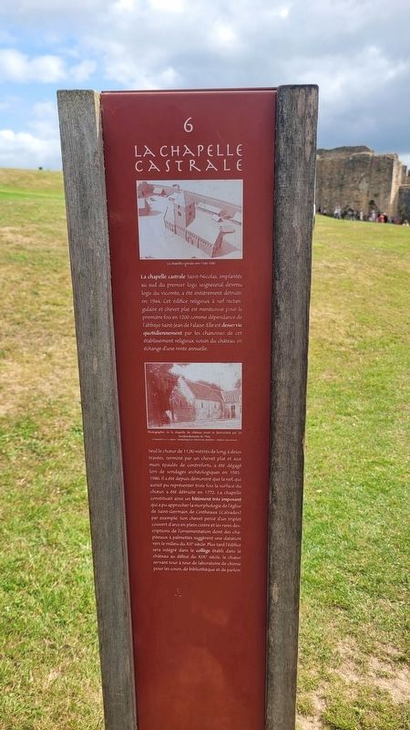 La Chapelle Castrale Marker - French Text. Click for full size. La Chapelle Castrale Marker - French Text image. Click for full size.