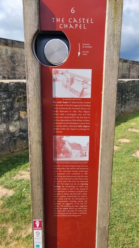 The Castel Chapel Marker - English Text. Click for full size. The Castel Chapel Marker - English Text image. Click for full size.