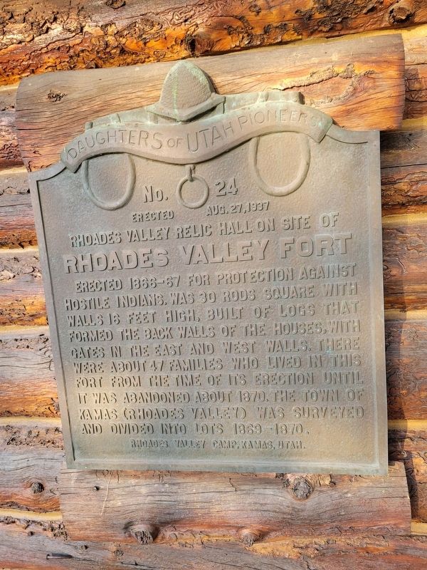 Rhoades Valley Fort Marker image. Click for full size.