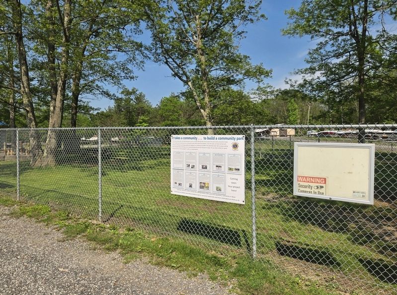 It takes a community... to build a community park Marker. Click for full size. It takes a community... to build a community park Marker image. Click for full size.