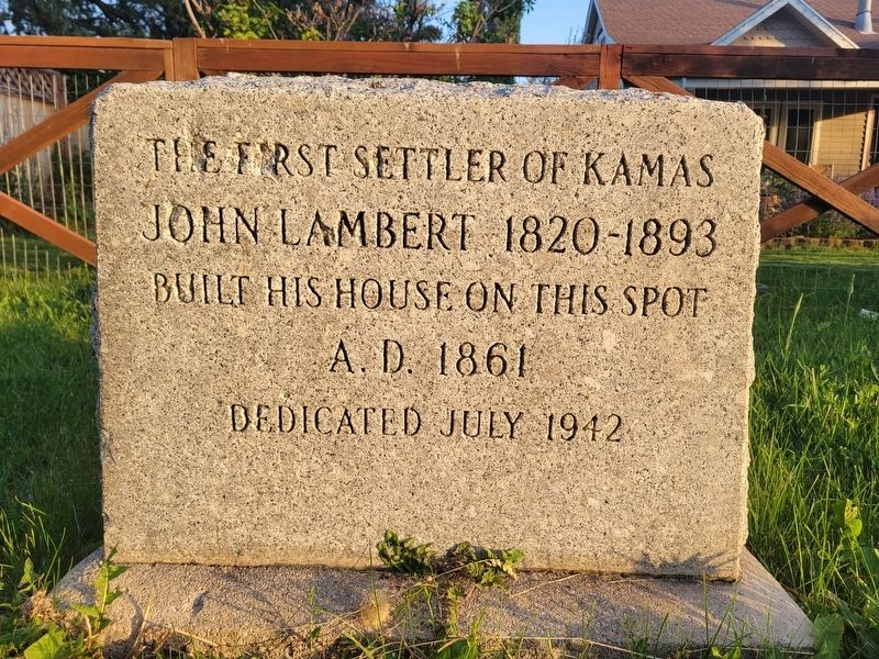 First Settler of Kamas Marker. Click for full size. First Settler of Kamas Marker image. Click for full size.