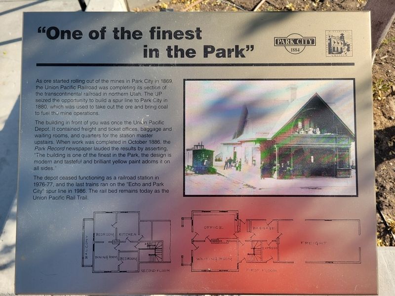 Union Pacific Depot Marker. Click for full size. Union Pacific Depot Marker image. Click for full size.