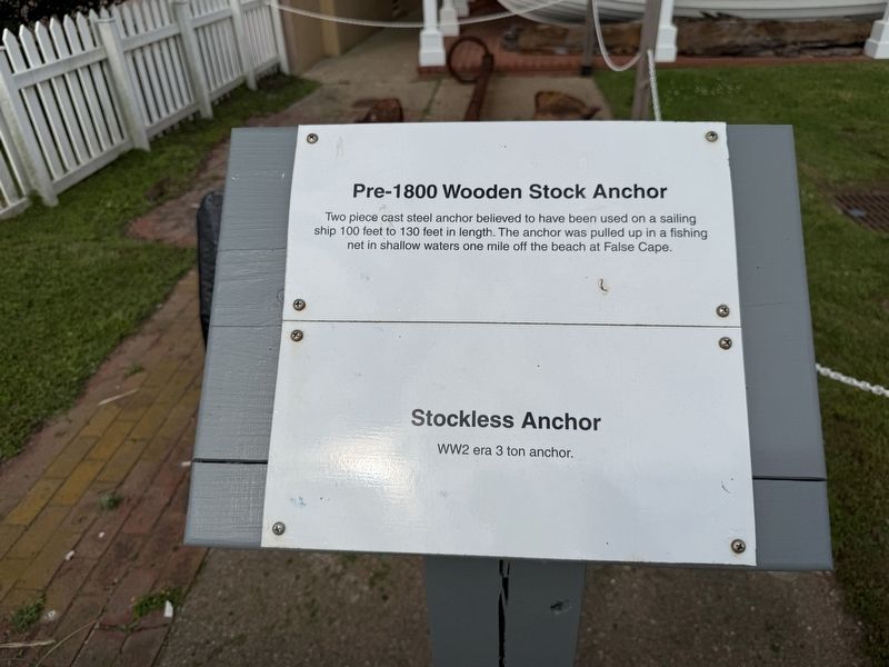 Pre-1800 Wooden Stock Anchor / Stockless Anchor Marker. Click for full size. Pre-1800 Wooden Stock Anchor / Stockless Anchor Marker image. Click for full size.