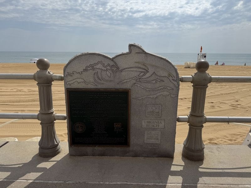 City of Virginia Beach Beach Erosion Control & Hurricane Protection Project Marker image. Click for full size.