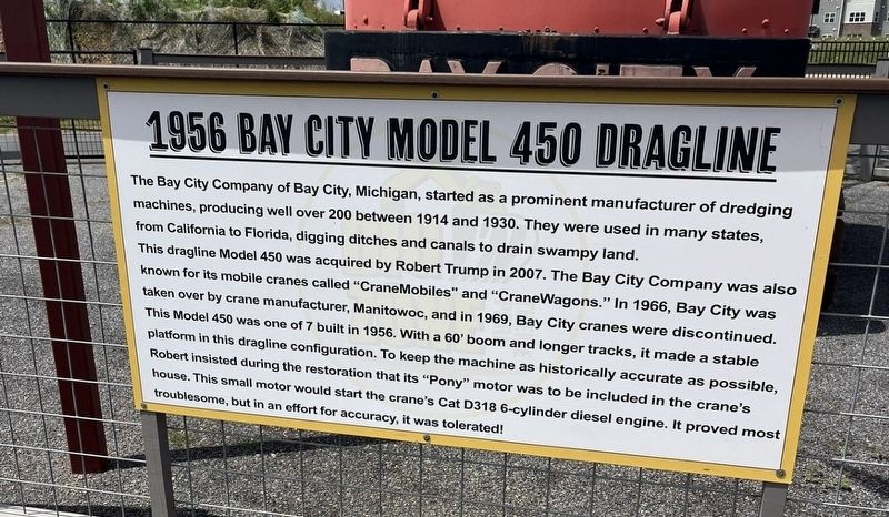 1956 Bay City Model 450 Dragline Marker image. Click for full size.