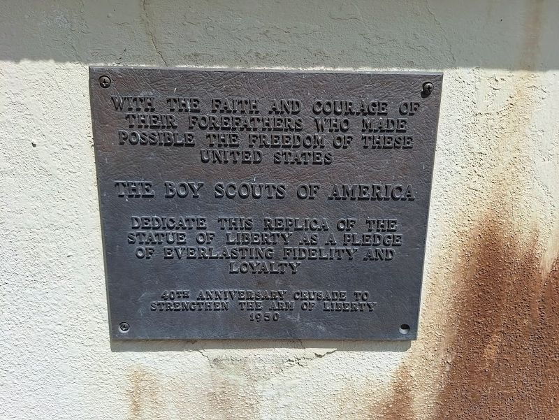 Replica of the Statue of Liberty Marker. Click for full size. Replica of the Statue of Liberty Marker image. Click for full size.