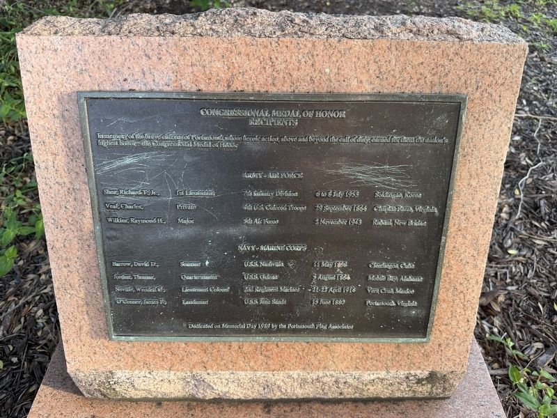 Congressional Medal of Honor Recipients Marker. Click for full size. Congressional Medal of Honor Recipients Marker image. Click for full size.