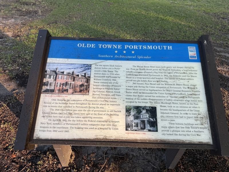 Olde Towne Portsmouth Marker. Click for full size. Olde Towne Portsmouth Marker image. Click for full size.