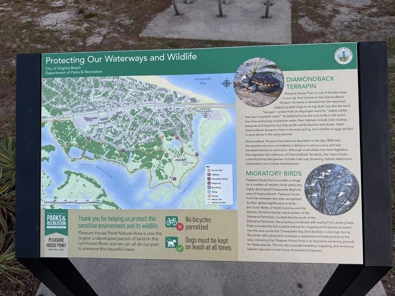 Protecting Our Waterways and Wildlife Marker image. Click for full size.