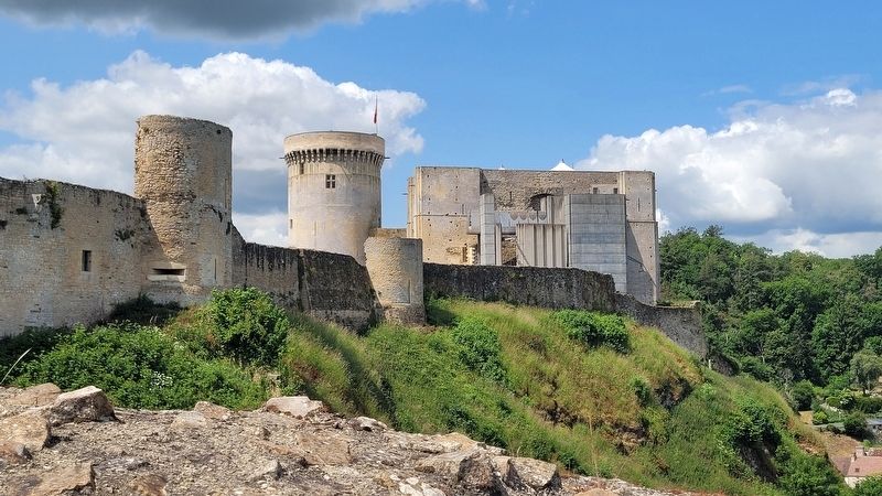 The view of the tower and castle wall. Click for full size. The view of the tower and castle wall image. Click for full size.