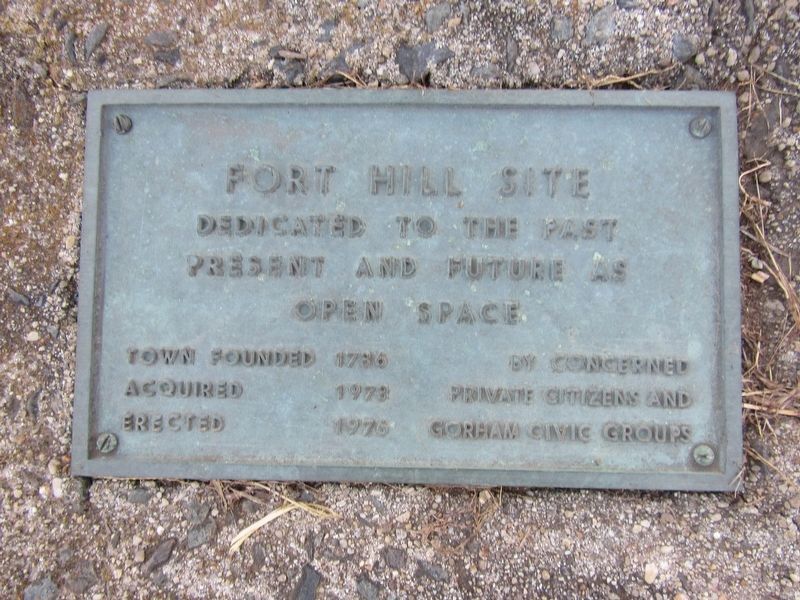 Fort Hill Site Marker. Click for full size. Fort Hill Site Marker image. Click for full size.