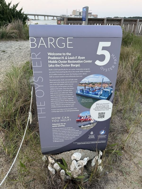 The Oyster Barge Marker image. Click for full size.