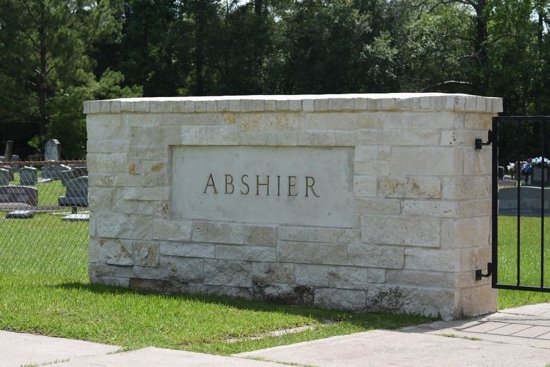Abshier Cemetery Sign. Click for full size. Abshier Cemetery Sign image. Click for full size.