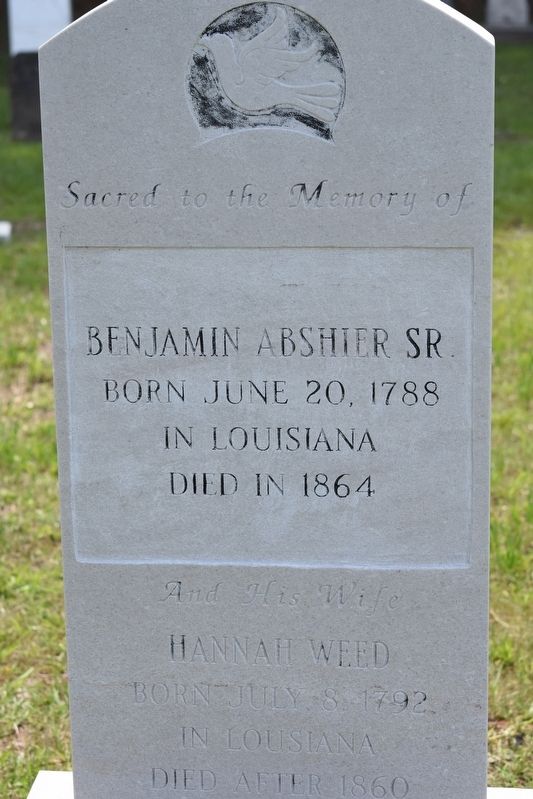 Headstone Benjamin Abshier Sr. Click for full size. Headstone Benjamin Abshier Sr image. Click for full size.