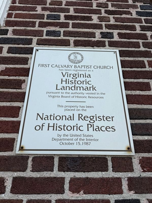 First Cavalry Baptist Church Marker image. Click for full size.