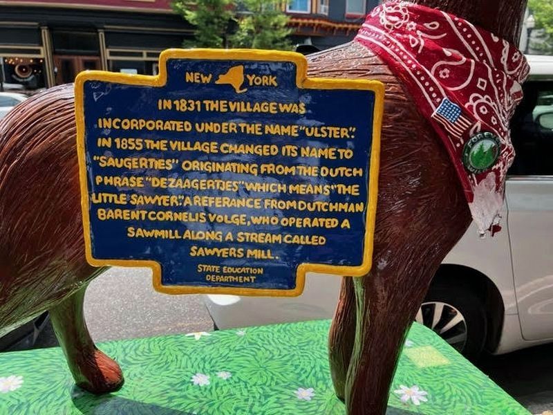 Historical Marker on Little Sawyer image. Click for full size.