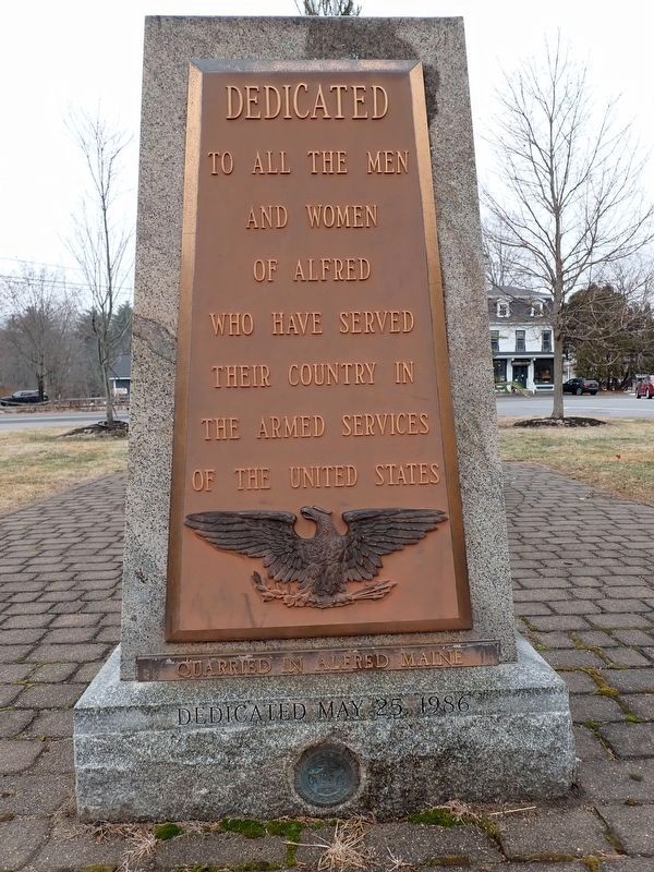 Alfred Armed Services Memorial image. Click for full size.