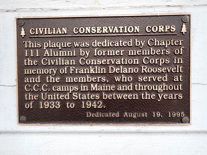 Civilian Conservation Corps Marker image. Click for full size.