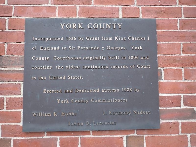 York County Marker image. Click for full size.