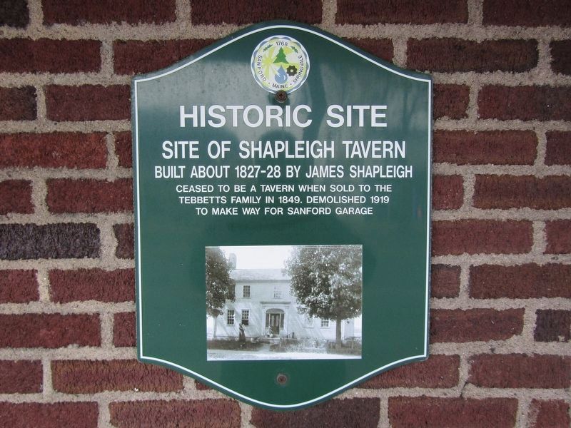 Site of Shapleigh Tavern Marker image. Click for full size.