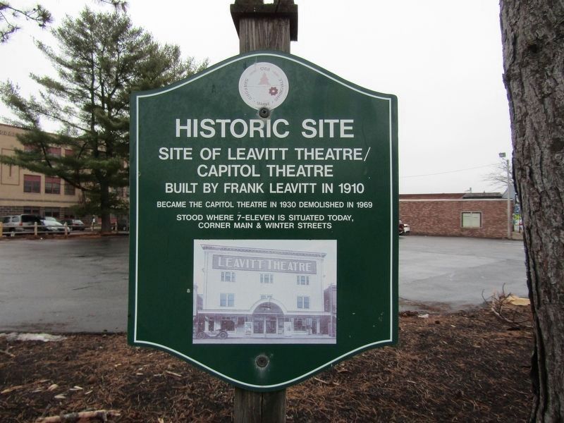 Site of Leavitt Theatre/ Capital Theatre Marker image. Click for full size.